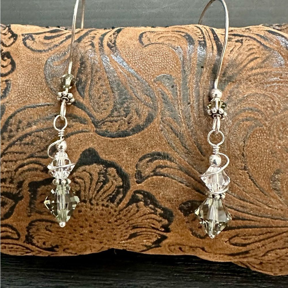 Elegant Silver and Crystal Drop Earrings